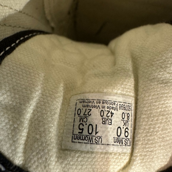 Vans Black & White 3 Strap Velcro Shoes Sze 9M / 10.5W - Picture 11 of 15